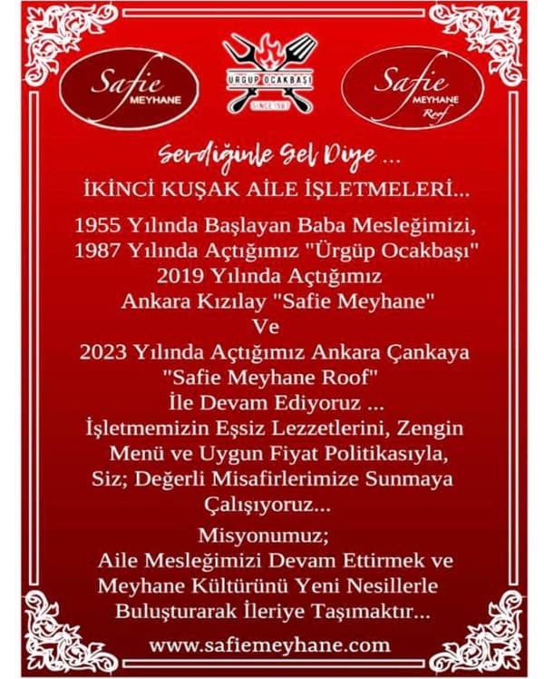 Safie Meyhane Roof Çankaya - 7. Fotoğraf Safie Meyhane Roof Çankaya - 7. Fotoğraf